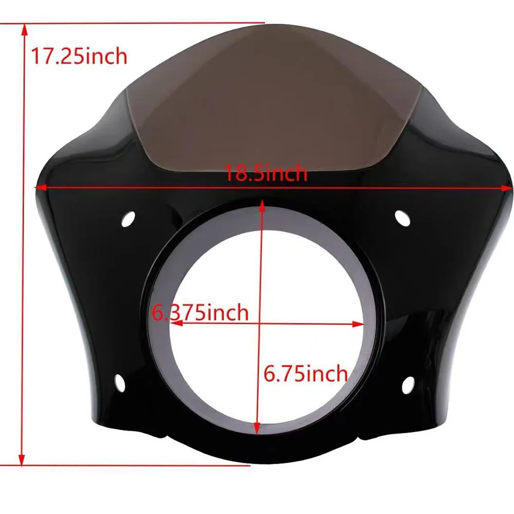 Harley SportsterXL883 XL1200 X48 72 용 49MM 트리거 잠금 마운트 키트가있는 오토바이 건틀릿 헤드 라이트 페어링