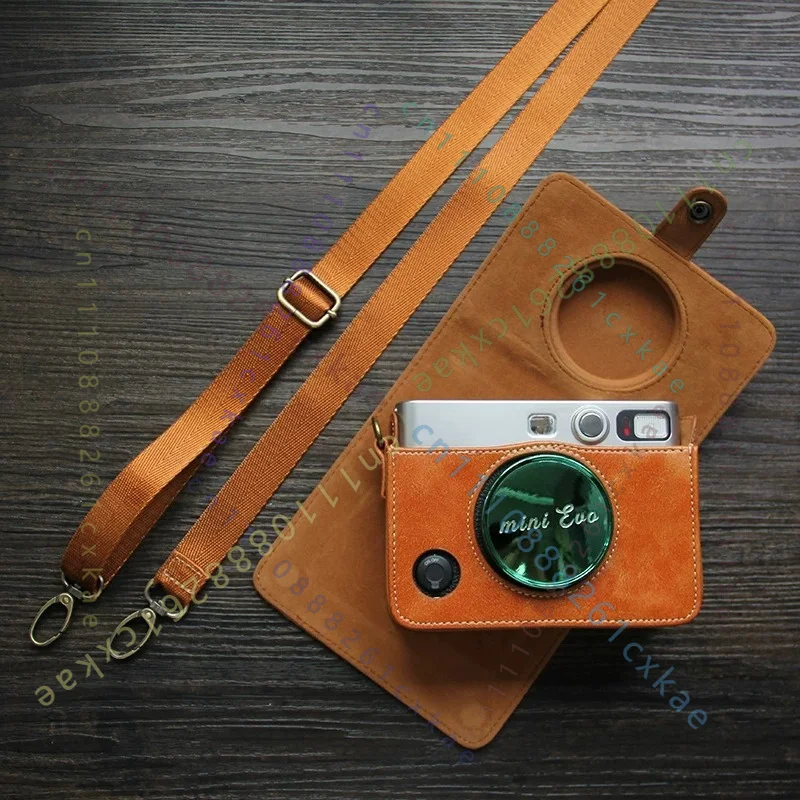 Vintage PU Leather Crossbody Shoulder Protective Case Bag For Fujifilm For Instax Mini EVO Instant Film Camera Accessory view 3