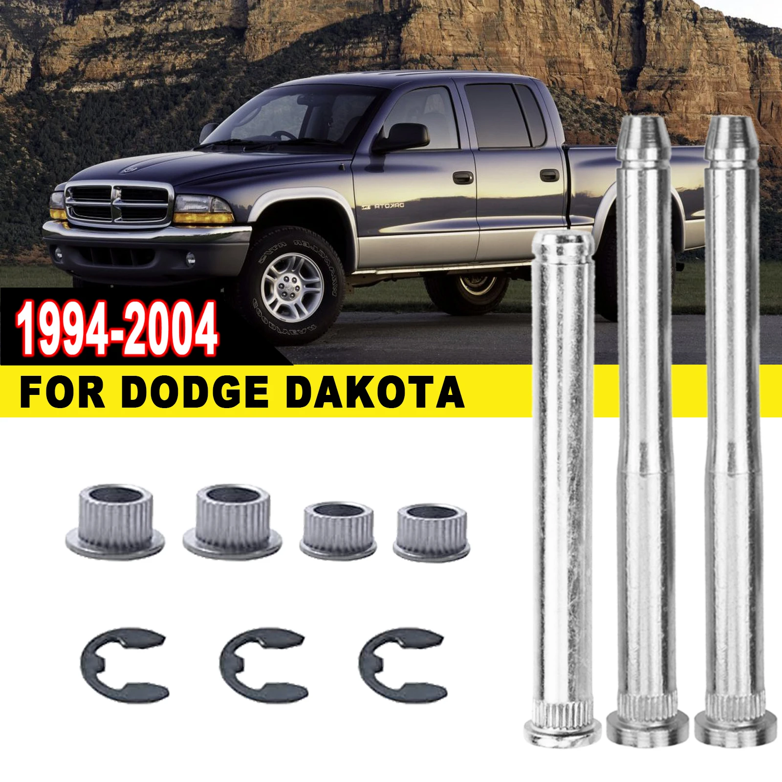 

Door Hinge Pin and Bushing Repair Kits For 1994-2005 Dodge Dakota Durango Ram 1500 2500 3500 Truck