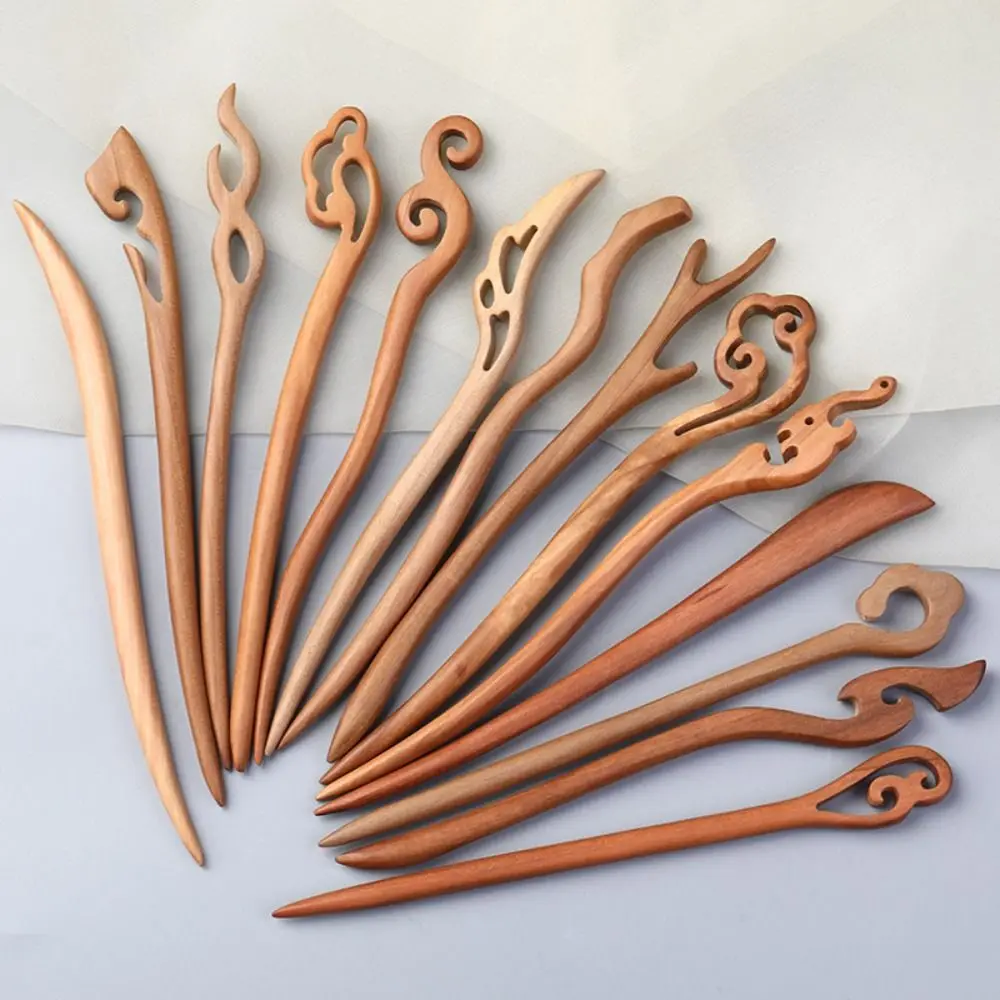 

Cute Tassel Wooden Hair Stick Ethnic Style Hair Sticks for Buns Hanfu Hairpin Chinese Style Hanfu Headwear Cheongsam Accessories