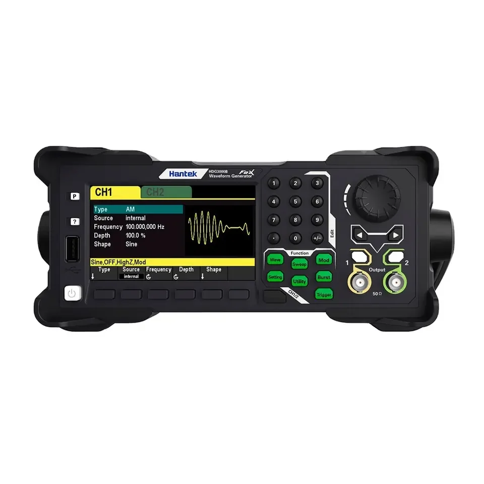 Hantek HDG3082B Arbitrary Waveform Generator 5 in 1 With 4.3-inch Color TFT LCD Screen