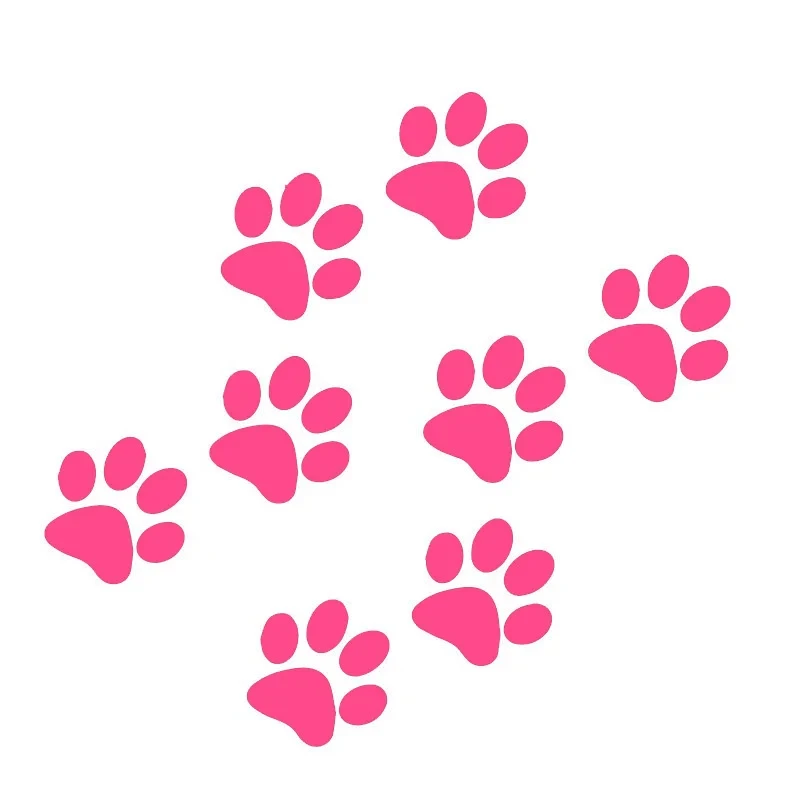 Car Cat Paw Print Sticker Creative 3D Animal Footprint Decal Sunscreen Waterproof Auto Door Window Paster Exterior Accessories