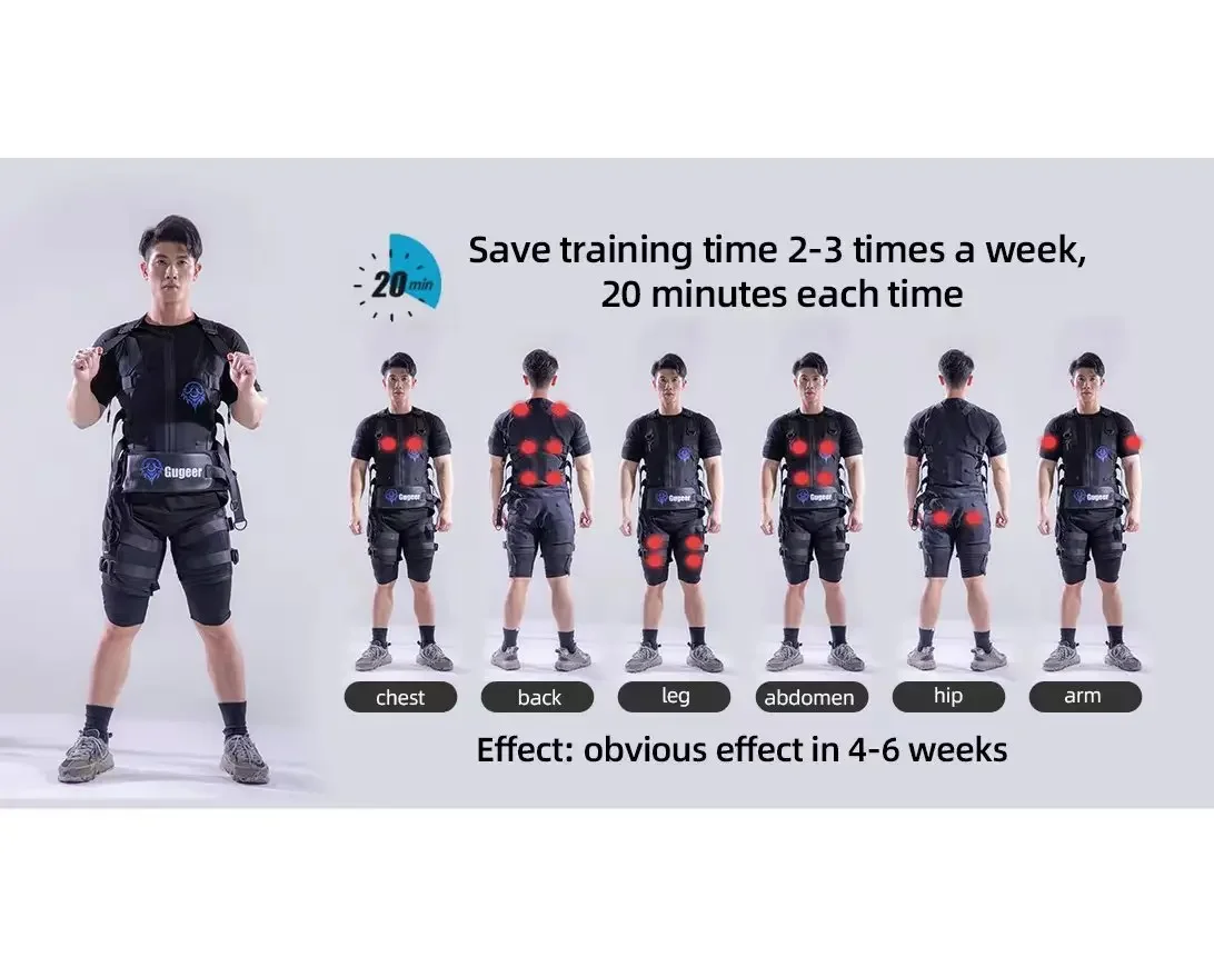 

Wholesale Smart Ems Silicone Full Body Wireless Ems Trainer Training Fitness Suit Ems Training Suit