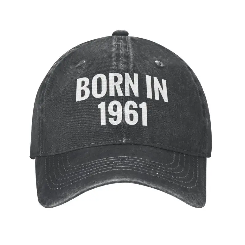 Gorra de béisbol de algodón para hombre y mujer, gorro ajustable y personalizado, estilo Hip Hop, ideal para regalo de cumpleaños, 1961