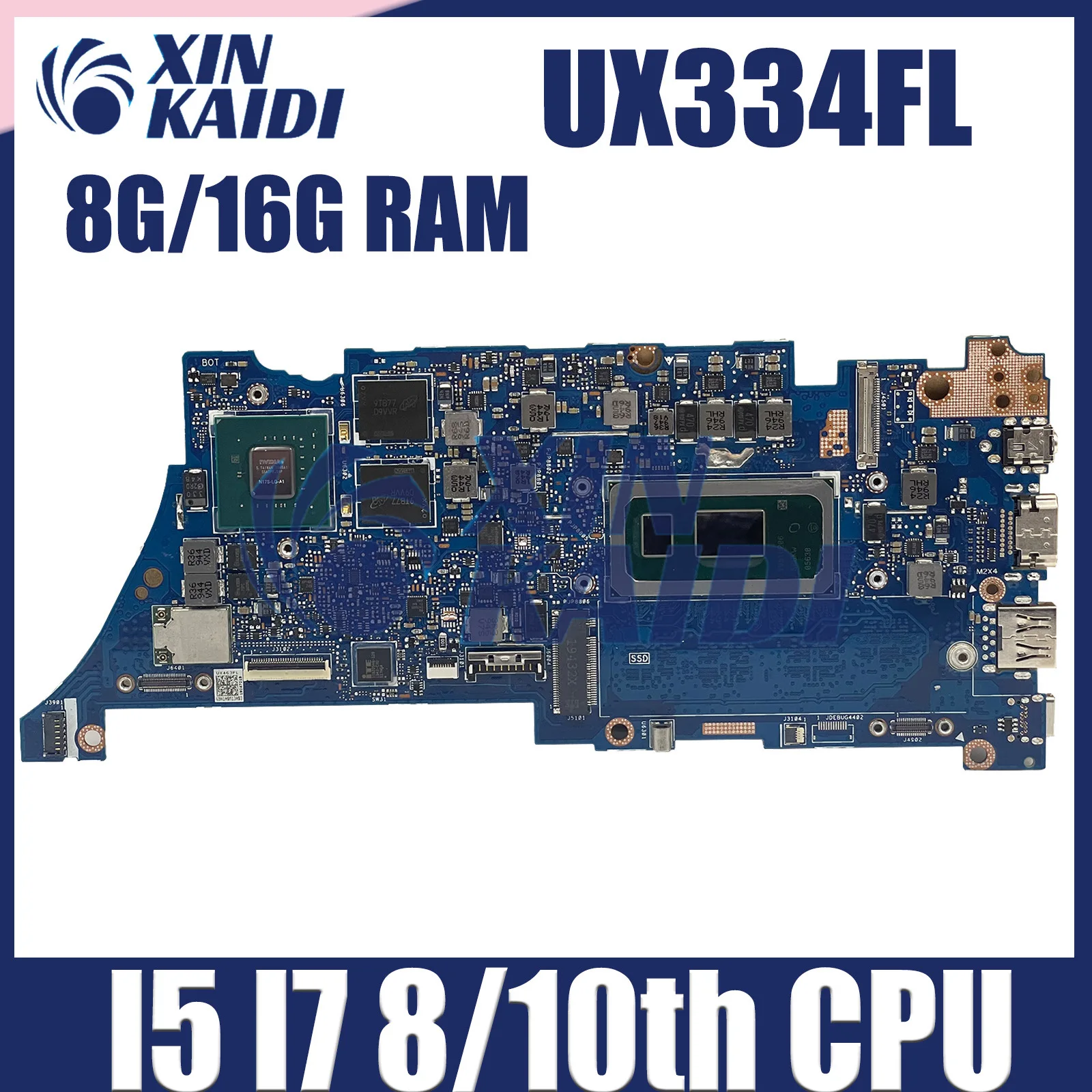 Mainboard für asus ux334fl ux434fl ux434fa ux334fa ux334flc ux434flc laptop motherboard I5-I7-8th/10. gen 8g 16g ram