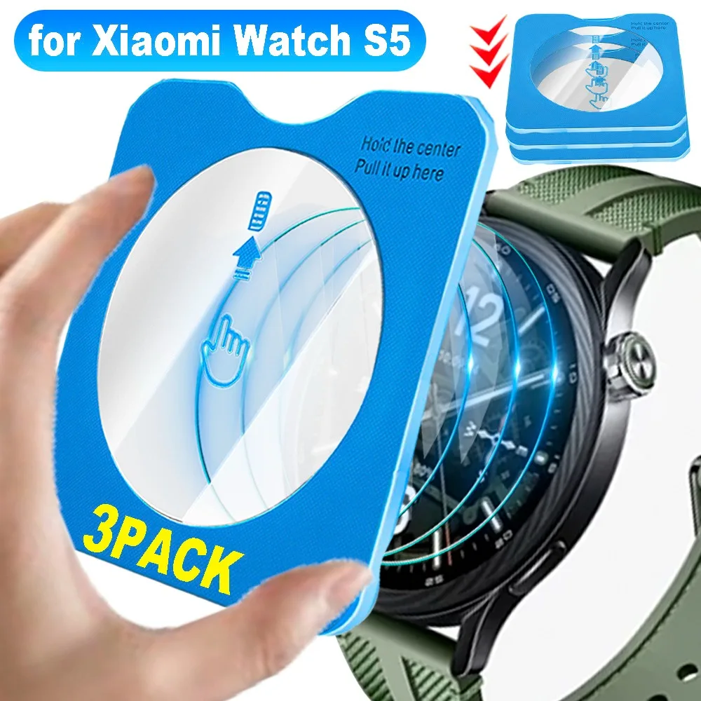 

1-3Pcs Easy Installation Tempered Glass Protector for Xiaomi Watch S5 HD Anti-scratch Protective Watch Films for Xiaomi Watch S5