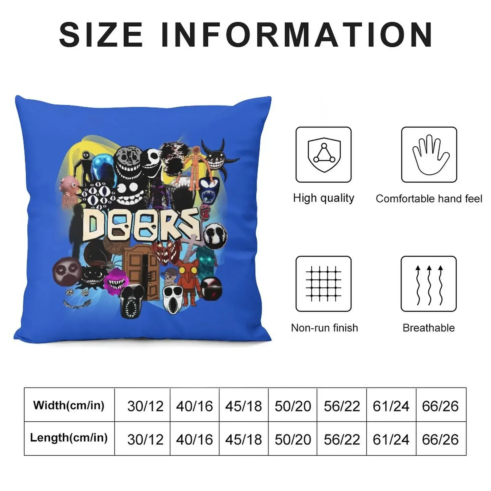 Doors All the Entities New Doors Game Update Throw Pillow Christmas Covers Sofa Cushion Cover christmas supplies pillow