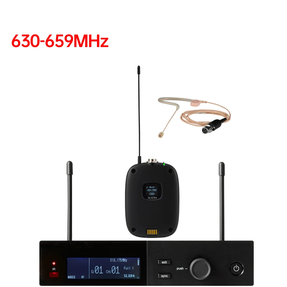 SLXD Professional Wireless Microphone System with 4-Pin Headphones KSM8/Beta58 - Professional Audio Equipment for Stage Karaoke image 5