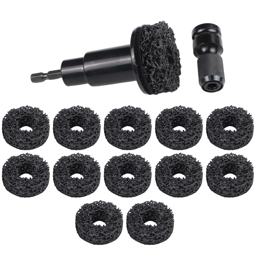 Auto Wheel Hub Brush Car Wheel Hub Grinder Rust Grinding Removal Tool Brake Grinding Cleaner Kit Rust Remover Polishing Tools