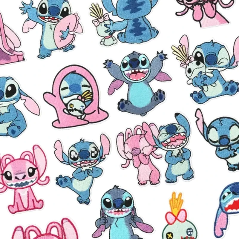 

Stitch Disney Anime Cartoon Embroidery iron on patch，Star Baby Angel clothing Patches，Children's clothing decoration Sticker