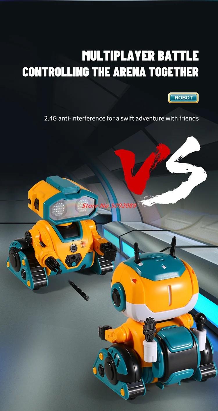 2.4G Remote Control Dancing Robot Intelligent Induction Interactive Touch Sensing Music Smart Rc Robot  Lights Kids Toy Gift