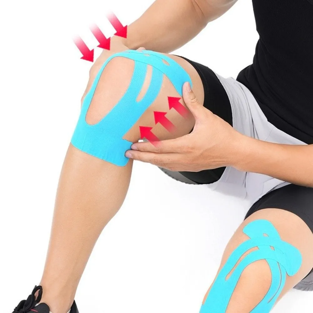 10pcs Breathable Kinesiology Tape Knee Support Muscle Support Knee Muscle Pre-Cut Tape Waterproof Elastic Muscle Protection Tape
