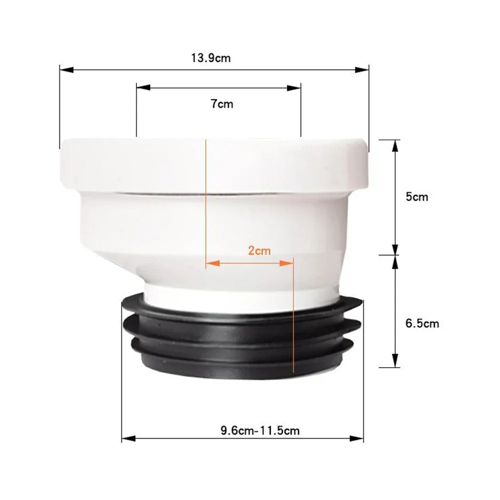 PVC Toilet Nozzles WC Connection Nozzle Connection Toilet Pipe Nozzle Drain Straight Eccentric Connect The Toilet To The Sewage