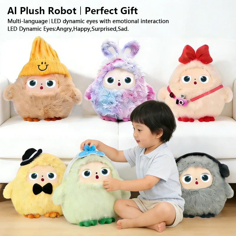 

Multilingual Emotional AI Companion Interactive Plush Toy with ChatGPT Smart Talking Bluetooth Voice Assistant for Kids 3+