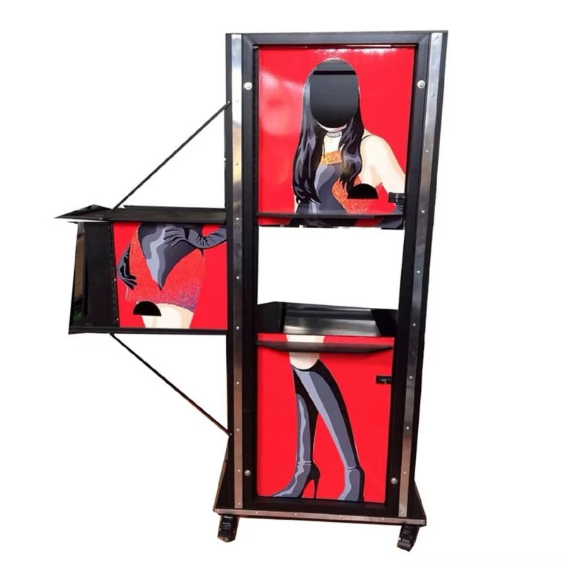 Three-Part Body Magic Stage Illusion Professional Large Body Through Stage Illusion Props Magic Secrets Trick Box