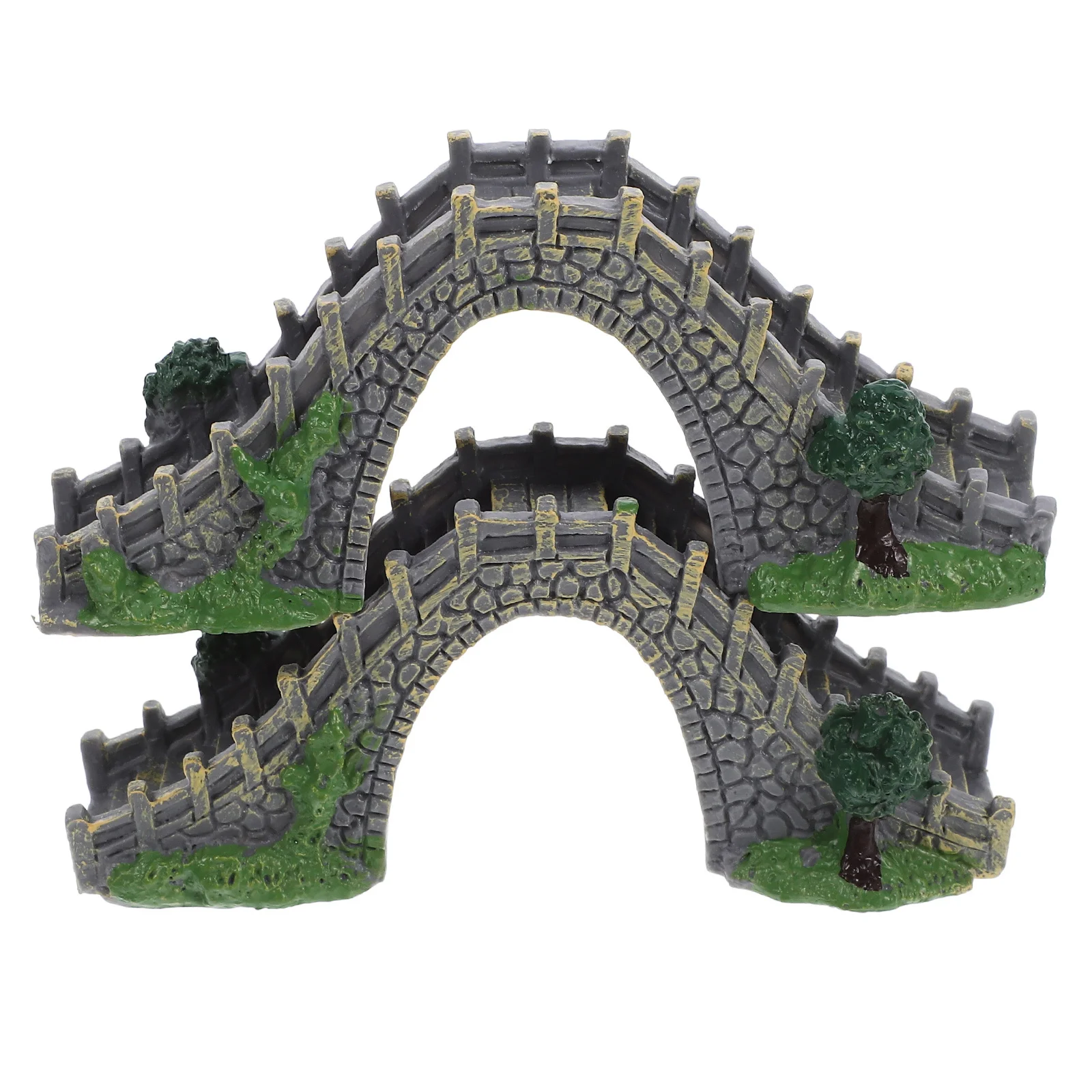 

2pcs Miniature Bridge Decor Tiny Plastic Bridge For Micro Scene Diy Bonsai Garden Landscape Accessory Home Ornament
