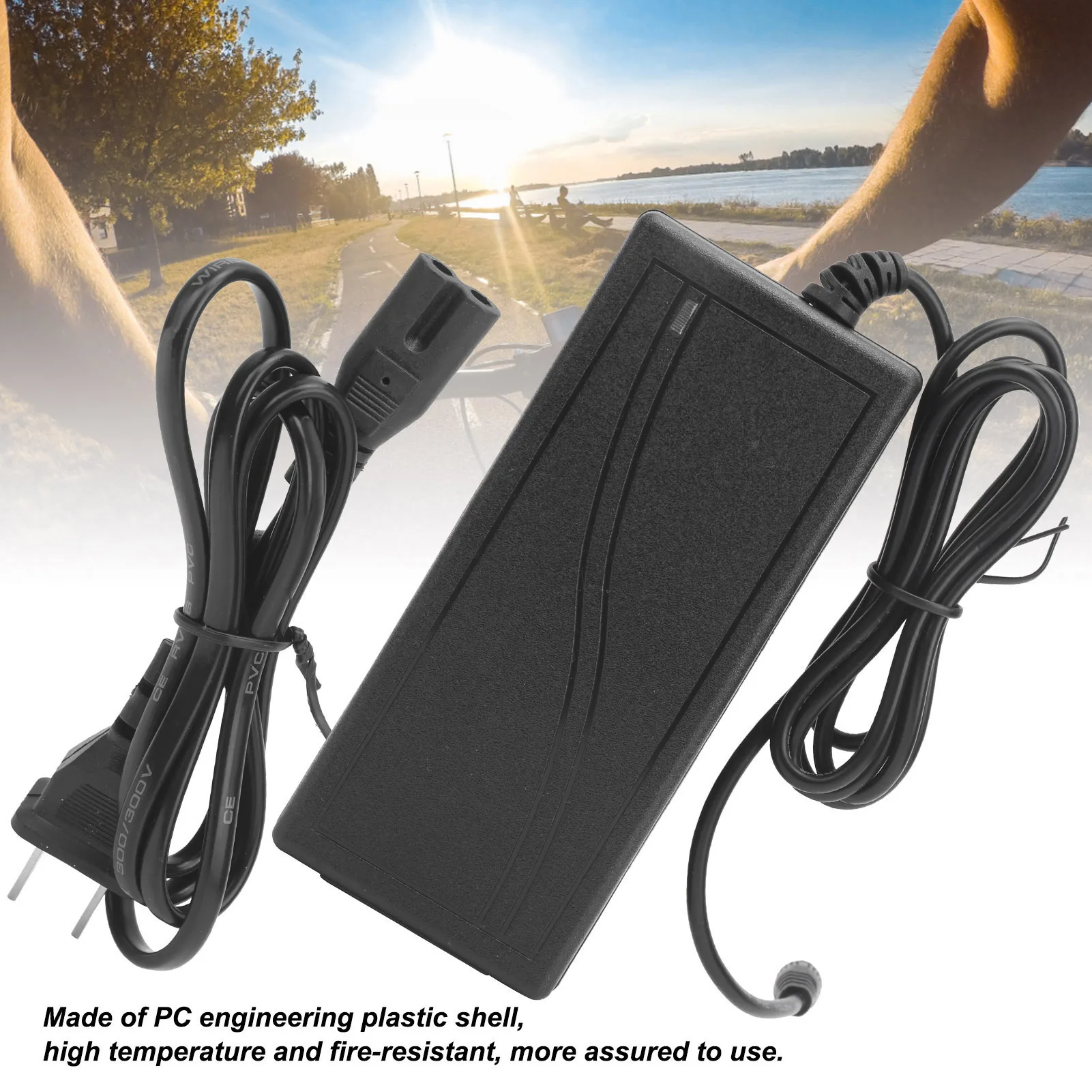 شاحن بطارية ليثيوم لسكوتر كهربائي ، محول شحن ، قابس لنا ، من من ، إلى ، 42V ، 2A