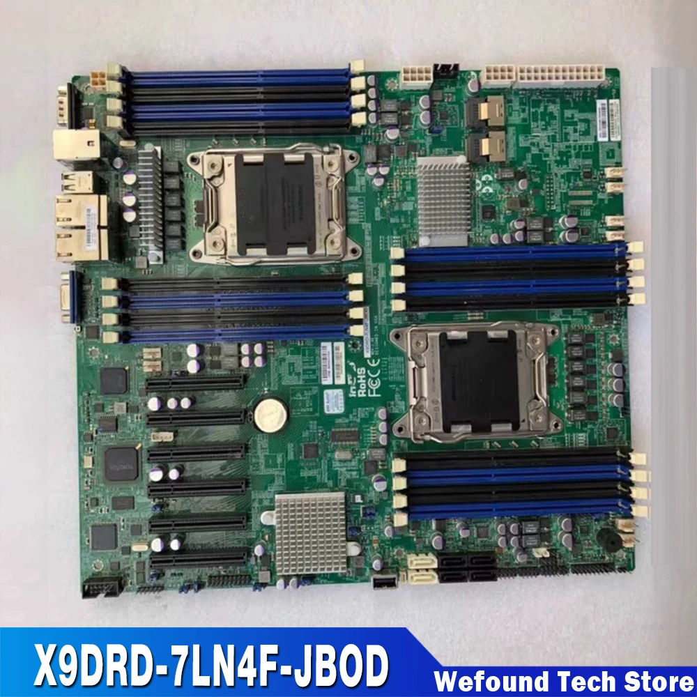 For Supermicro Server Motherboard E5-2600 Family ECC LGA2011 DDR3 Expansion Slots: 6 (x8) PCI-E 3.0 X9DRD-7LN4F-JBOD