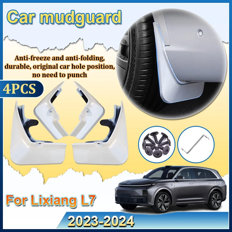 

Baking Paint Fender For Li L7 Accessories Lixiang L7 2023 2024 Flares Splash Guards Anti-Sand Guard Protector Car Accessories