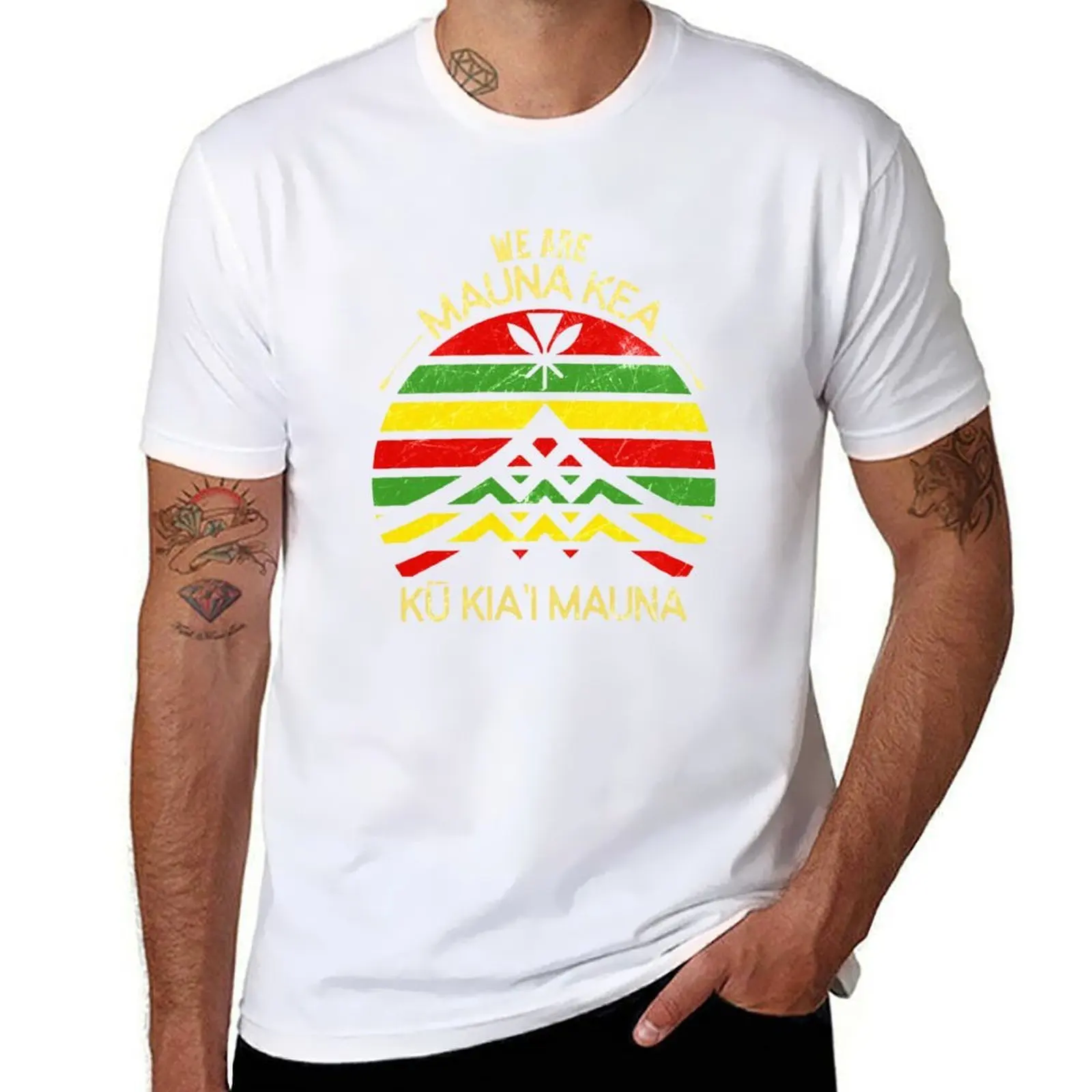 

Kanaka Maoli Flag - We Are Mauna Kea. No TMT T-Shirt t shirt for man 100 percent cotton t shirts with prints T-Shirt