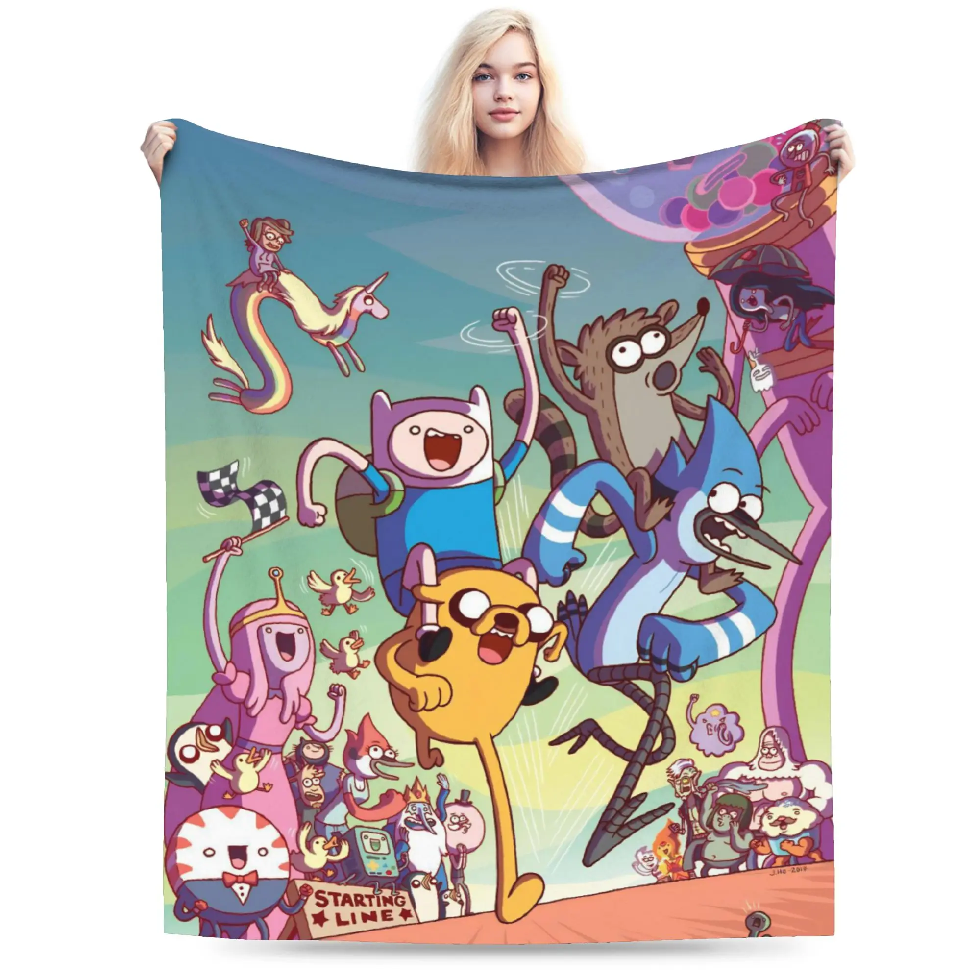 Regulars Show Cartoon Character Blanket for Couch  Fuzzy Soft Plush Blanket 50x60 Inch Multiple Sizes Bedspreads for All Seasons