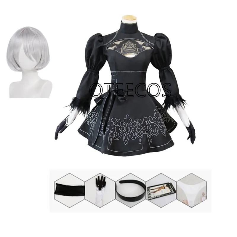 

Nier Automata Cosplay Costume Yorha 2B Sexy Black Dress Games Suit Women Role Play Halloween Party Fancy Outfits