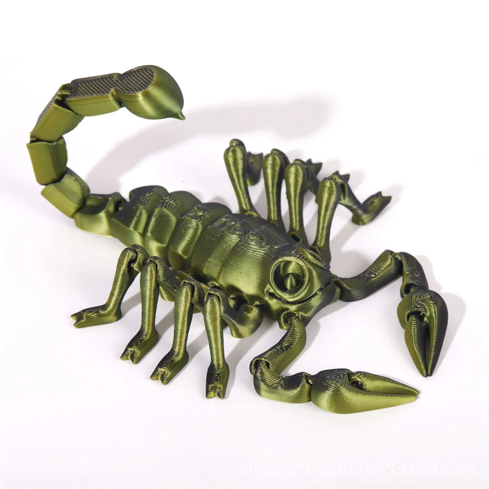 3D Printed Scorpion Simulation Toy Movable Retractable Joints Creative Model Desktop Decoration Collection Ornaments Gifts