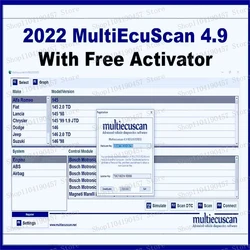 2025 Multiecuscan V4.9 for Fiat Chrysler Dodge Jeep & Suzuki Scanner Software 4.9 Works with ELM327 / OBD II Diagnostic Tool