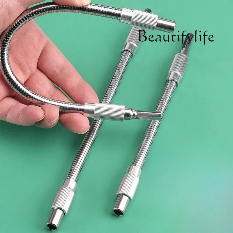 

Universal flexible shaft electric screwdriver batch extension rod connecting rod bending device
