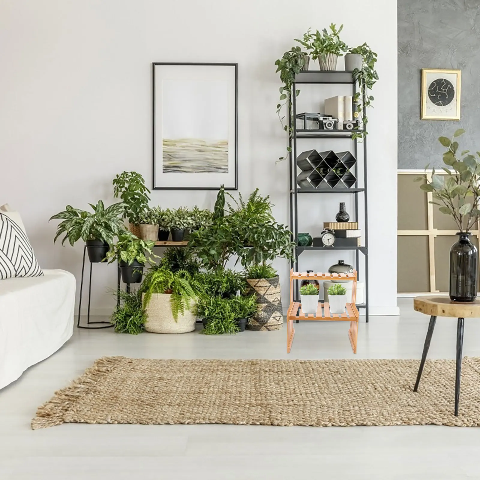 

1pc Multilayer Flower Rack Desktop Decorative Flowerpot Modern Indoor Outdoor Plant Shelf Storage Rack Home Decoration Garden