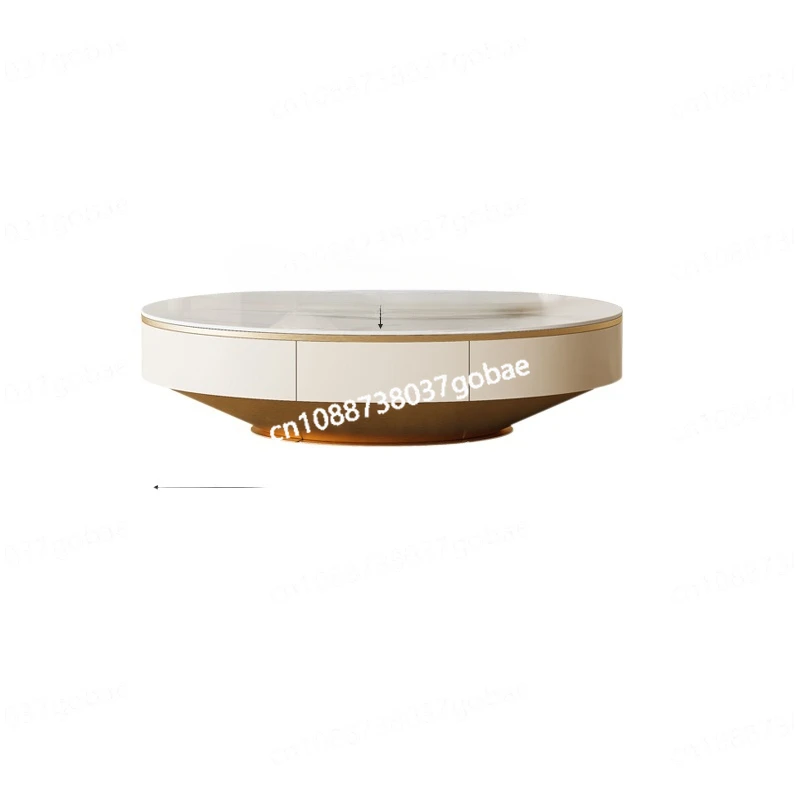 YY round Small Apartment Living Room High-Profile Figure Creative Floor Cabinet Tea Table Combination