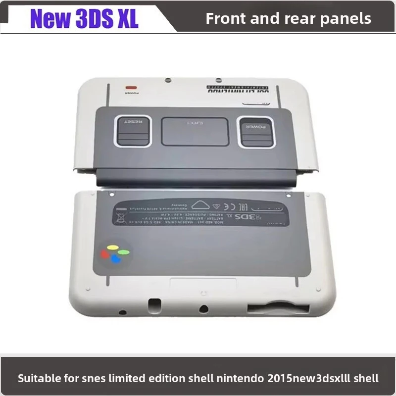 

2026 New Grey Full Body Protective Case, Classic SNES Style Compatible with New 3DS XL LL