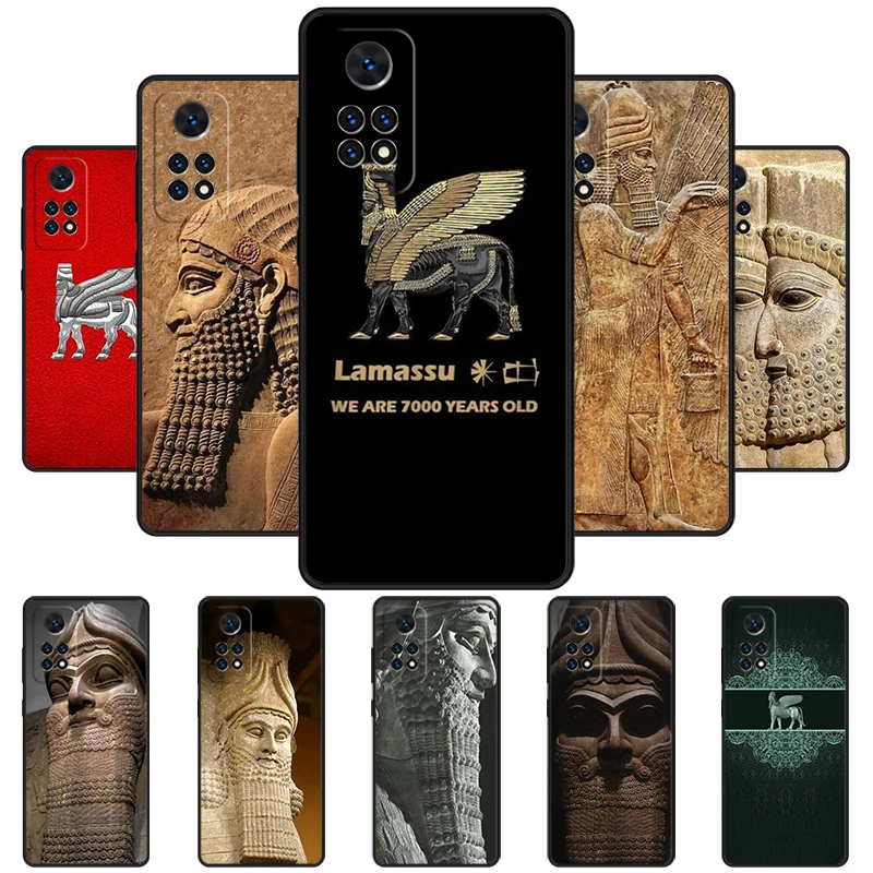 Assyrian Lamassu Winged Bull Phone Case For Redmi Note 11 EPro 11S 10 10T 9S Promax 8 Pro Xiaomi Mi 10 11 12X 12S Ultra Cover