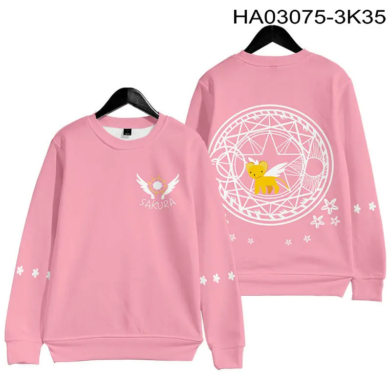 Anime Cardcaptor Sakura Oversized Hoodie Women Men Long Sleeve Crewneck Sweatshirt Y2K Streetwear Casual Tacksuit Clothes