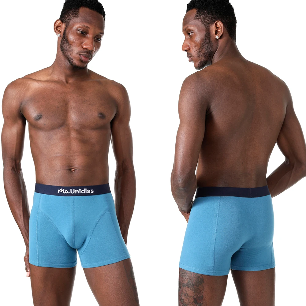 3 قطعة/الحزمة رجل السروال القطن الملاكم قصيرة ملابس داخلية جيدة التهوية للرجل الملاكمين تمتد الرجال سراويل مثير أوم هدية #3