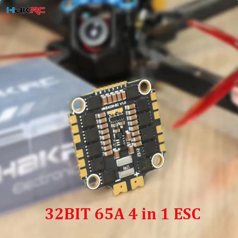 

HAKRC 32BIT 65A BLHeli_32 2-8S 4in1 Brushless ESC 30.5 * 30.5mm for RC FPV Racing Drone