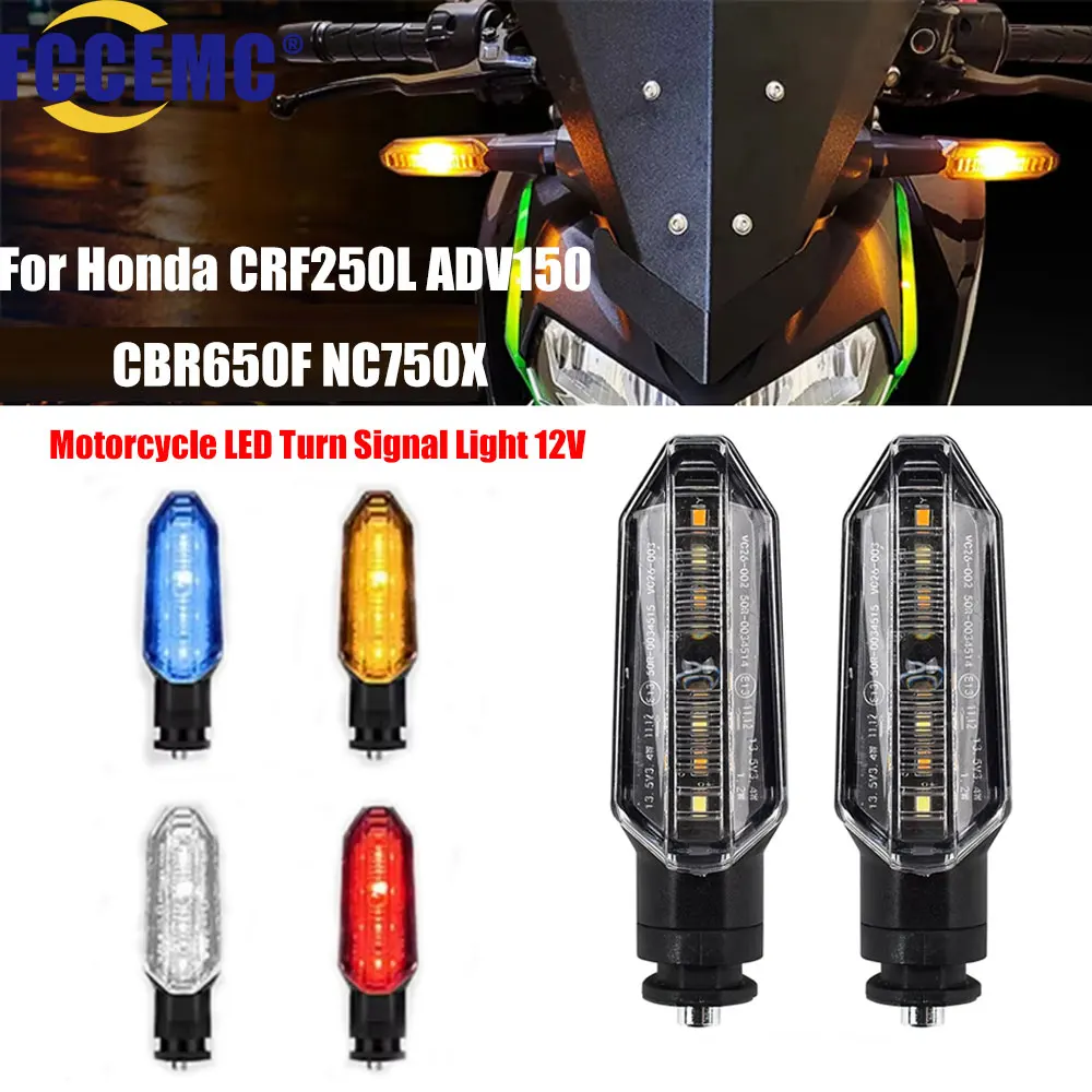 2pcs Motorcycle LED Turn Signal Lights Mini Amber Flashing Light Blinker Turn Signal Lamp 12V Moto Indicator Accessories