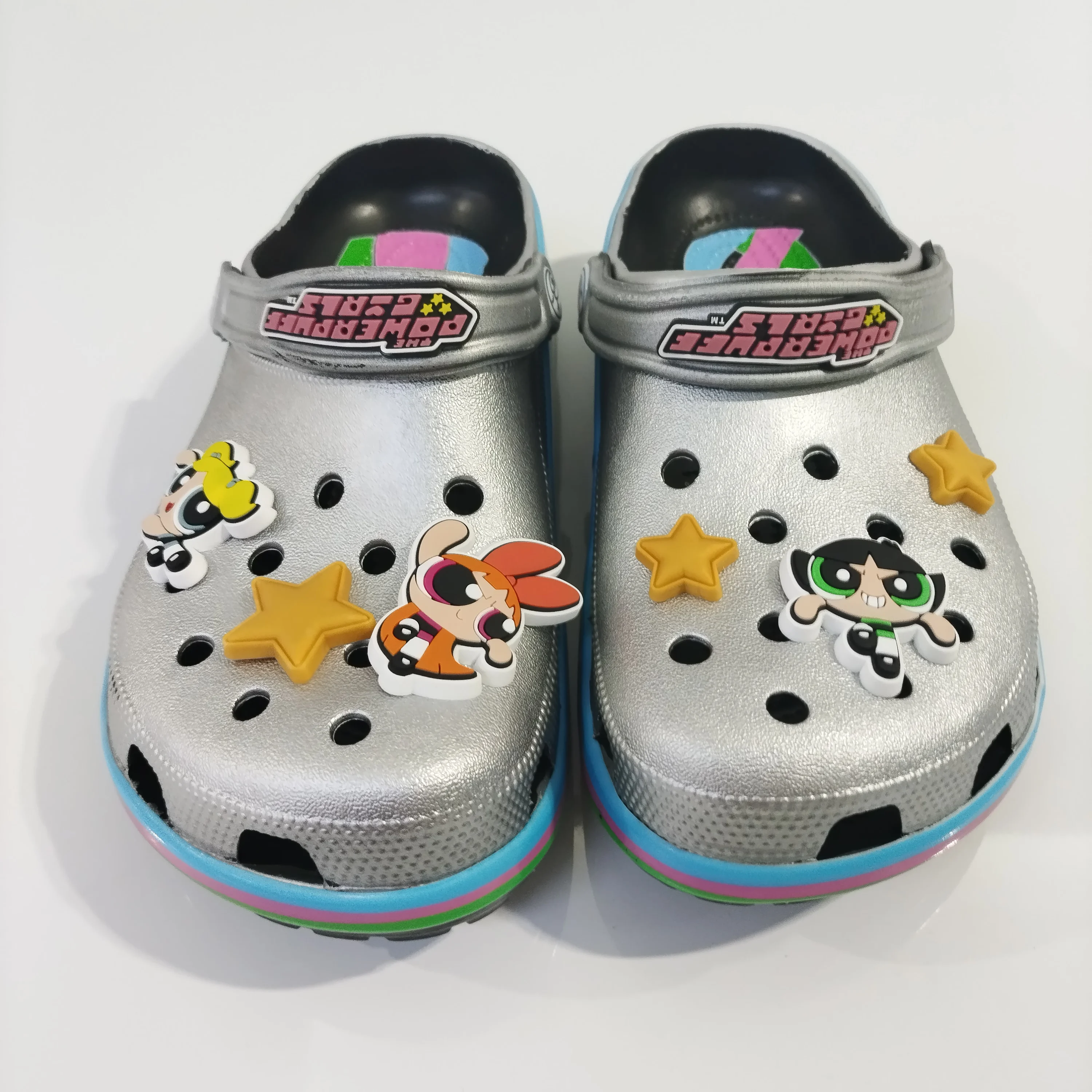 

Летняя нескользящая пляжная обувь с мягкой подошвой для девочек Powerpuff, легкие грязеотталкивающие повседневные сандалии для женщин, модная игрушка