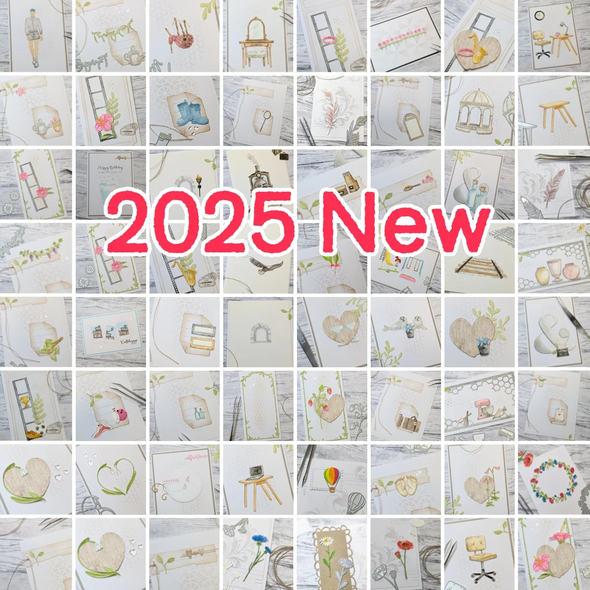 Mini Flowers Plants Trees Heart Train Metal Cutting Dies For DIY Decorating Scrapbook Paper Card Album Embossing Flower Folder