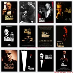 The Godfather Classic Movie Poster - Gangster Canvas Art HD Print for Living Room Decor