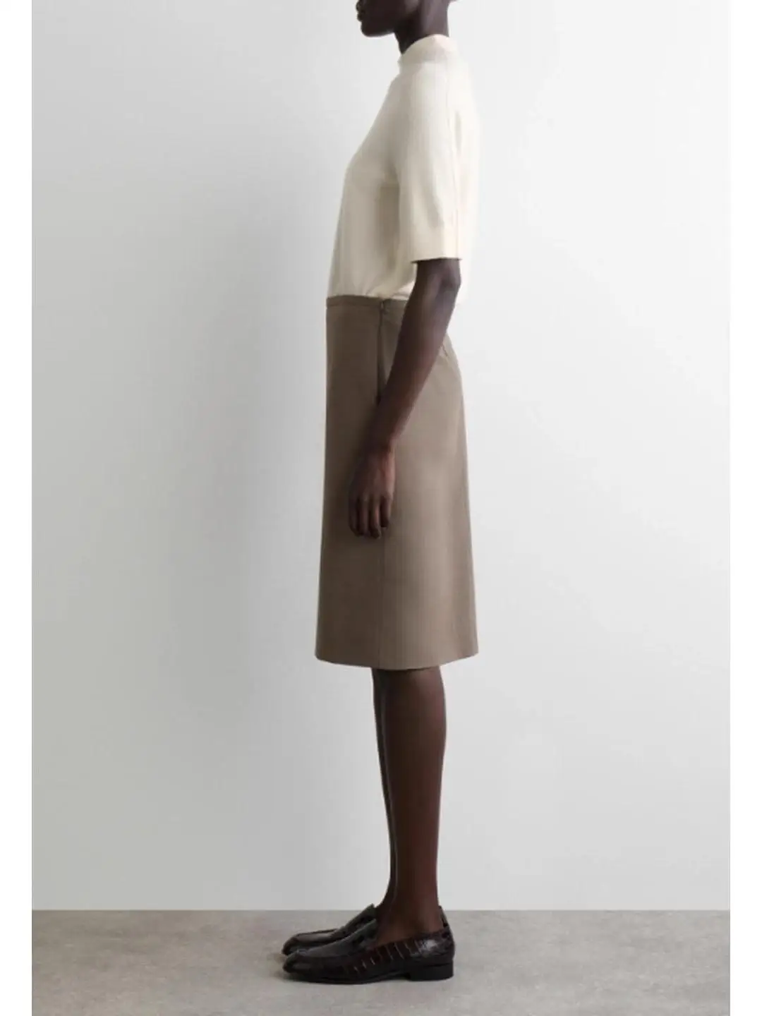 تنورة قلم رصاص مناسبة للركاب من الألياف المختلطة لمستودع العمل في أوائل الخريف، تنورة متعددة الاستخدامات بمقاس كبير