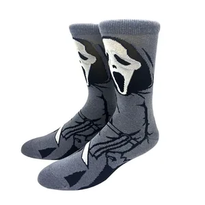 2024 New Anime Fashion Men's Socks Long Knee-High Knee Couples Cosplay Half Personality Hip Hop Harajuku Funny Half Woman 10 Main Sales Funny Socks - №7
