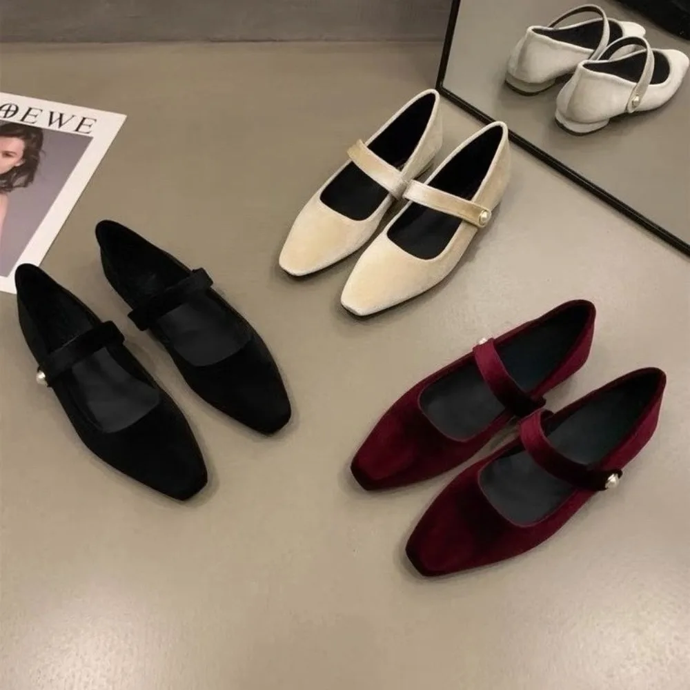 

Flats Mary Jane Shoes Women Retro Sole Leather Ballet Spring Trend Dress Elegant Shoes Casual Shallow Comfort Zapatos Mujer