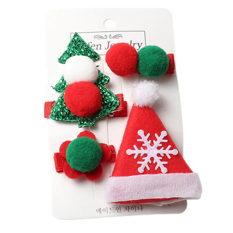 

2023 New Year Christmas Hair Clips For Girls Xmas Gift Elk Santa Claus Hairpins Hairgrips Kids Hairpin Barrette Hair Accessories