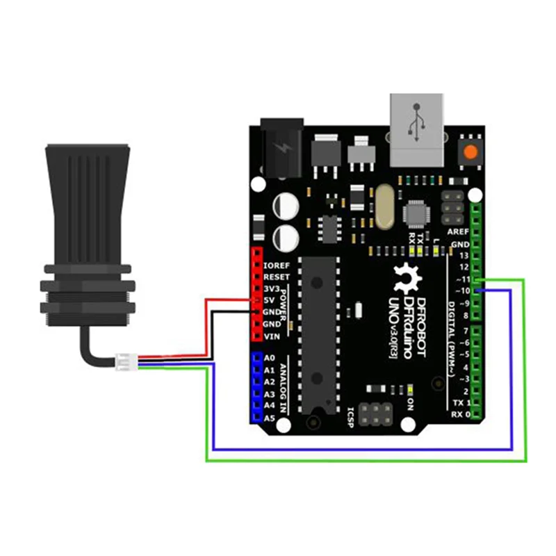 

FUFU High Accuracy Waterproof Ultrasonic Distance Sensor Penetration Smog Dust Range 7.5M for Sensor(UART)