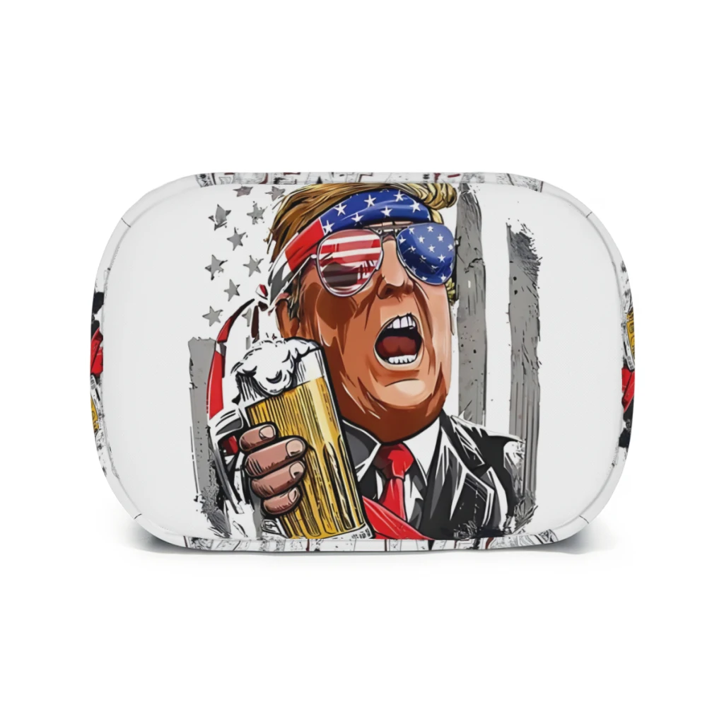 4Th Of July American Flag Shirt Funny Gift Portable Lunch Bag Food Thermal Box Durable Cooler Lunchbox with Shoulder Strap