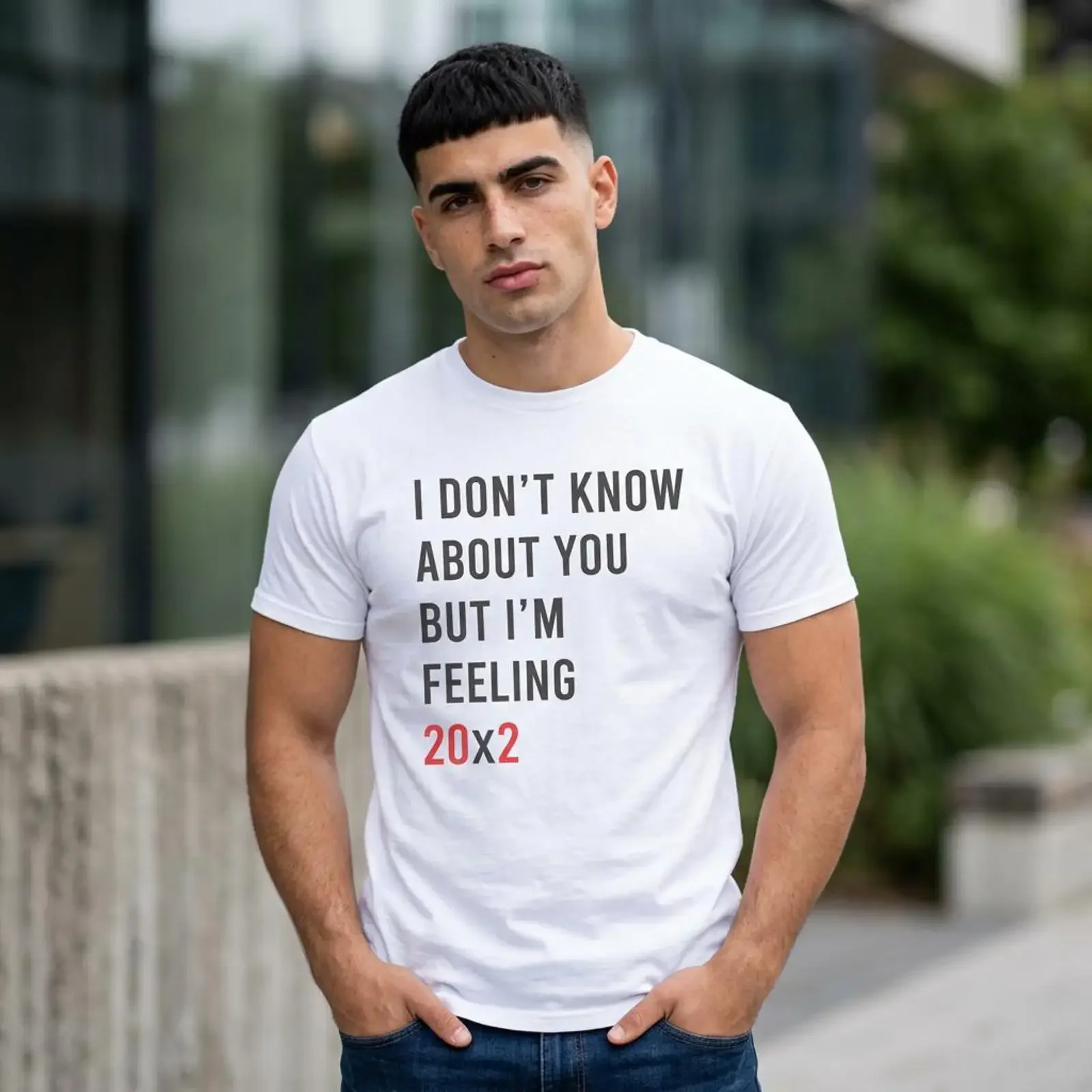 I'm Feeling 20x2 40th Birthday T Shirt Funny Forty Milestone Creative 40 Years Old Top vintage Washed fashion graphic