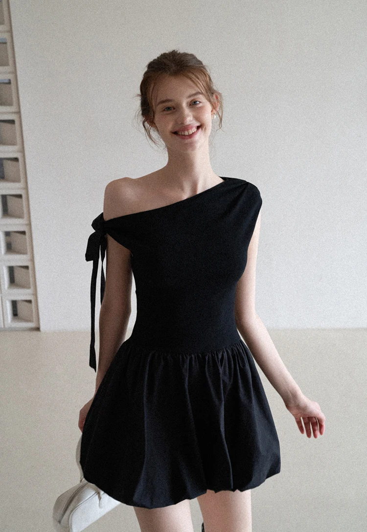 فساتين نسائية صيفية يومية بدون أكمام من التول مزينة بحزام خصر مطاطي مجوف وطبقات من Fairycore للنزهات الناعمة المزهرة #5