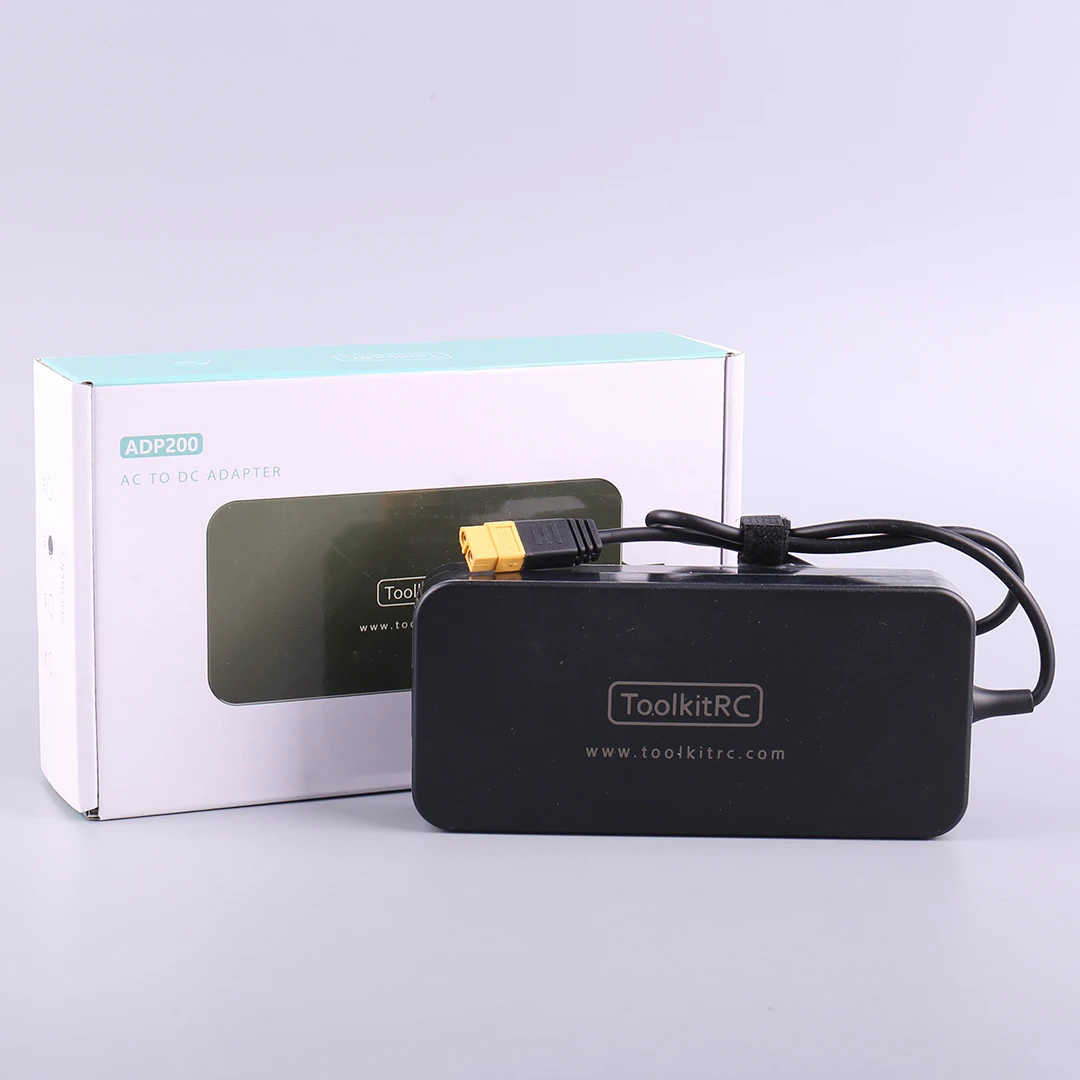 

ToolkitRC ADP200 200 Вт, 19,5 В, 10,3 А, зарядное устройство, интерфейс XT60, адаптер питания, совместимый с зарядным устройством ISDT Q6 T6 T8 M6 M9