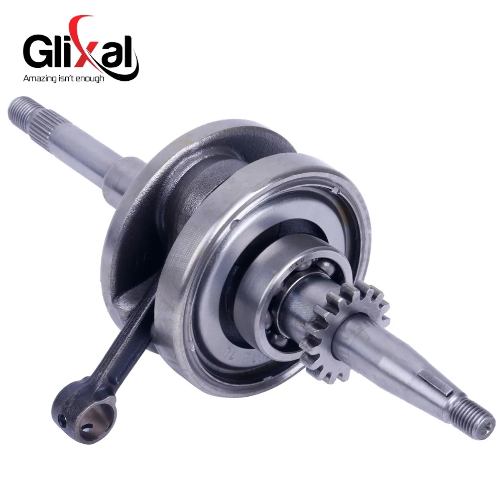 Glixal Crankshaft with 22 teeth for GY6 49cc 50cc 139QMB 139QMA Scooter Moped ATV Go Kart Quad